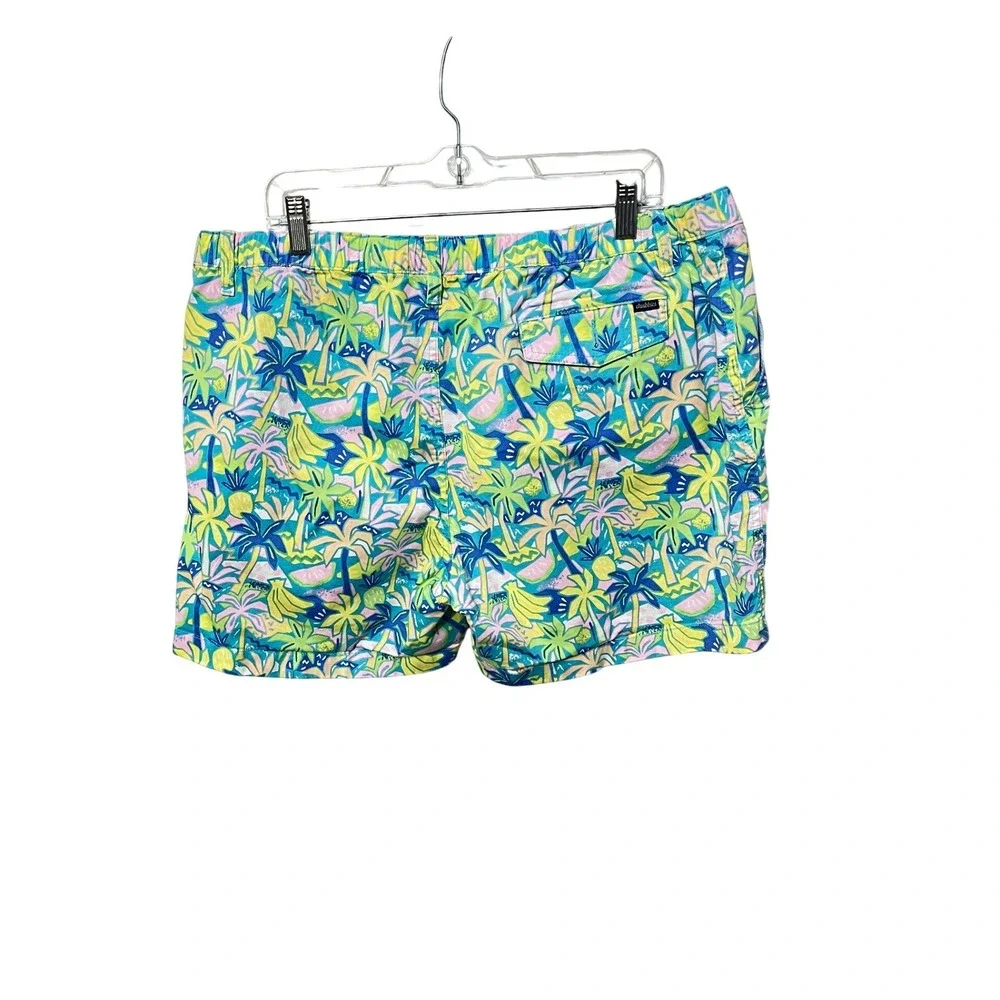 Chubbies Shorts Mens XXL Multicolor Tropical Palm Tree‎ Fruit Print Stretch